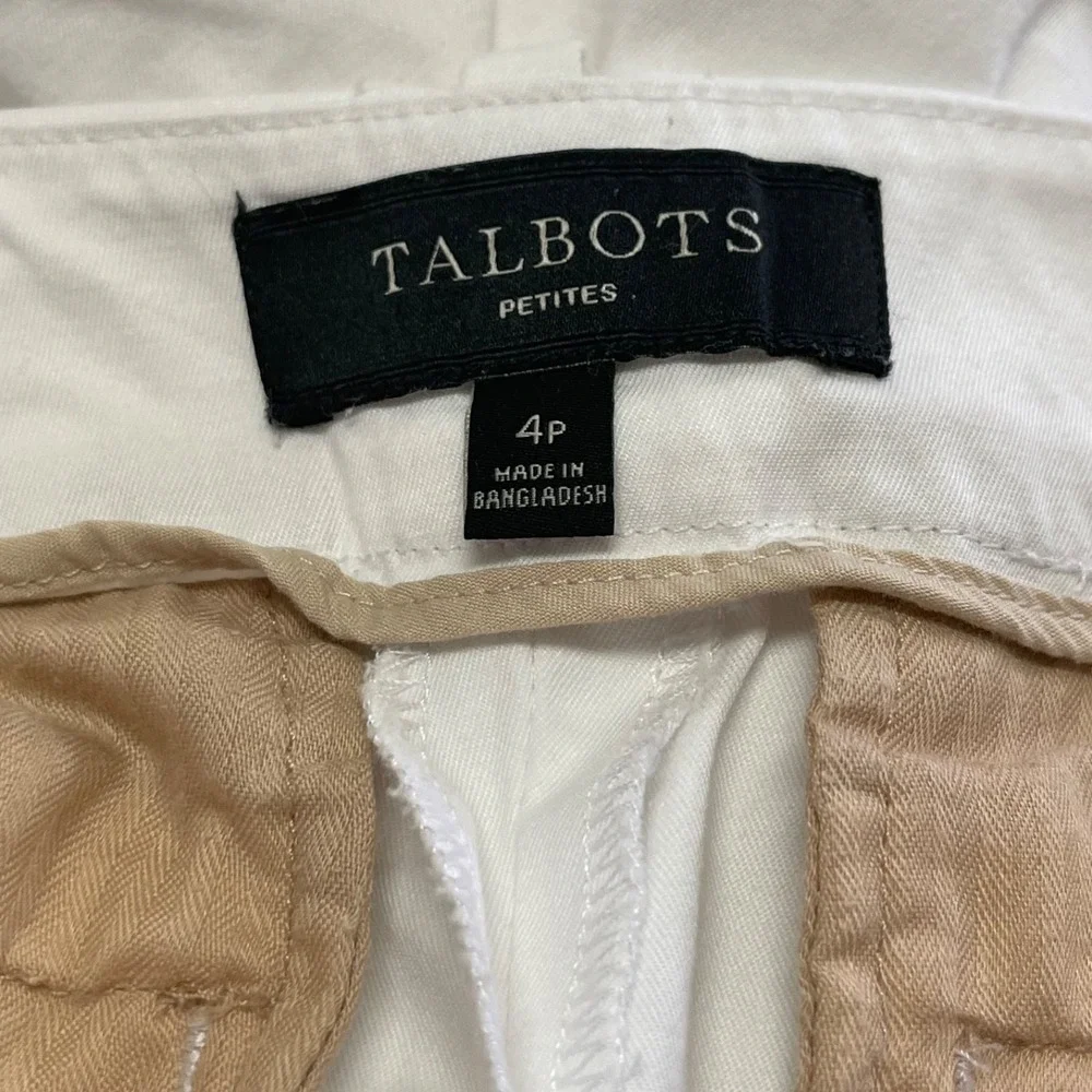 Talbots Petite Women's Size 4P White‎ Bermuda Walking Short Stretch